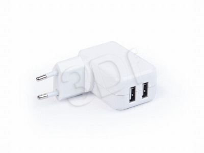 ADAPTER 220V -> 2X USB WHITE