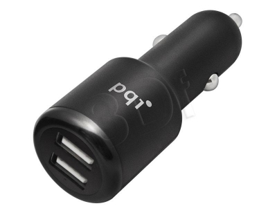 ZASILACZ SAMOCHODOWY PQI 2XUSB + ICABLE DO APPLE