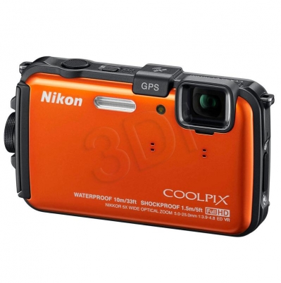 APARAT NIKON COOLPIX AW100 POMARAŃCZOWY