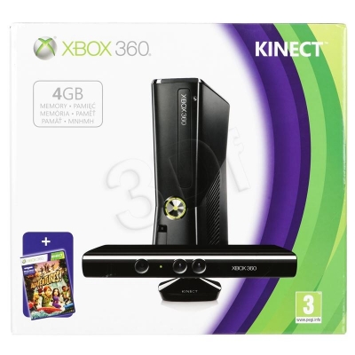 Konsola Xbox 360 S 4GB + Kinect + Kinect Adventures