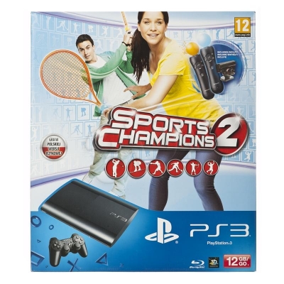 PS3 12GB + 2 x Move + PS Eye + Sports Champions 2