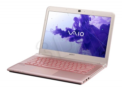 Sony VAIO SVE14A1S6EB i3-2350M 4GB 14 LED 500GB AMD7670 W7 Home Premium 64bit (Pink) + Mysz + Nakła