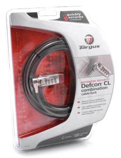 TARGUS LINKA ZABEZPIECZAJĄCA DEFCON CABLE LOCK PA410E