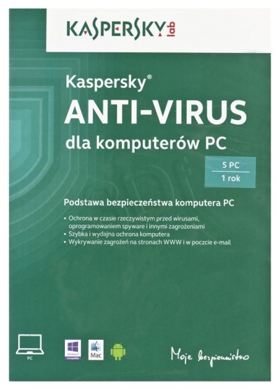 KASPERSKY ANTYVIRUS 2014 5Dt 1Y Box