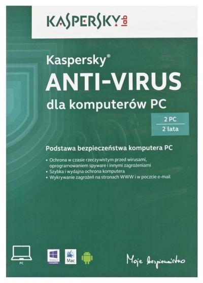 KASPERSKY ANTYVIRUS 2014 2Dt 2Y Box