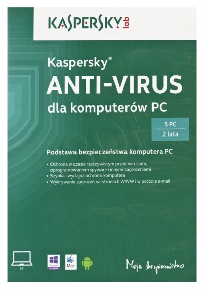 KASPERSKY ANTYVIRUS 2014 5Dt 2Y Box