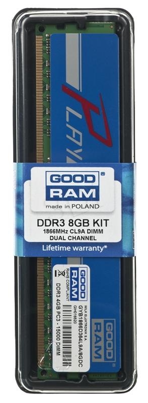 GOODRAM DDR3 PLAY 8192GB PC1866 2 x 4GB BLUE CL9