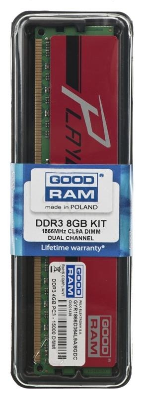 GOODRAM DDR3 PLAY 8192GB PC1866 2 x 4GB RED CL9