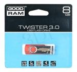 GOODRAM FLASHDRIVE 8GB USB 3.0 TWISTER Red