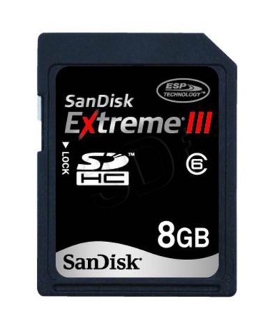 SANDISK SECURE DIGITAL SDHC EXTREME III 8GB+ READER