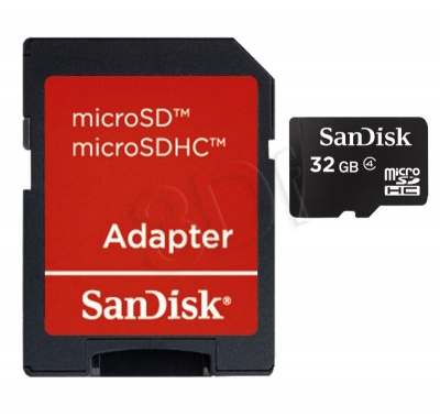 SANDISK MICRO SD 32GB Class 4 + ADAPTER
