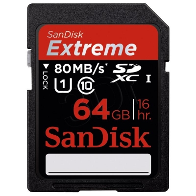 SANDISK SD 64GB EXTREME Class 10 UHS-I