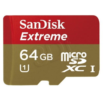 SANDISK MICRO SD 64GB EXTREME Class 10 + ADAPTER