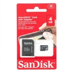 SANDISK MICRO SD 4GB Class 4+ ADAPTER