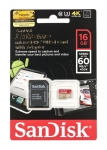 SANDISK microSDHC 16GB EXTREME 60MB/s Class 10 U3 + Adapter SD + Rescue Pro Deluxe