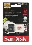 SANDISK microSDHC 32GB EXTREME 60MB/s Class 10 U3 + Adapter SD + Rescue Pro Deluxe