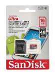 SANDISK microSDHC 16GB ULTRA 48MB/s Class 10 + Adapter SD + Memory Zone Android App