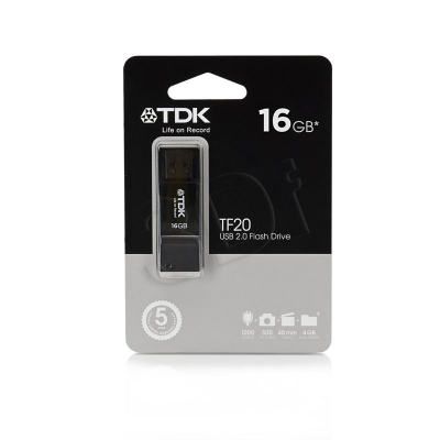 TDK TF20 USB 2.0 Flash Drive 16GB Black
