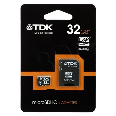 TDK SECURE DIGITAL MICRO SDHC 32GB CLASS 4 +adapter