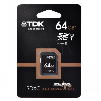 TDK SECURE DIGITAL SDXC 64GB CLASS 10