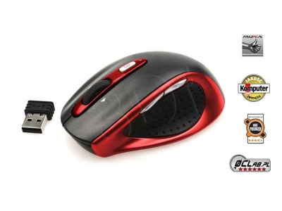 MYSZ NATEC FALCON LASER BLACK-CHERRY BEZPRZEWODOWA