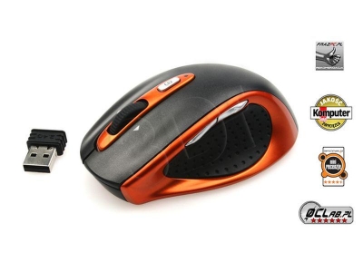 MYSZ NATEC FALCON LASER BLACK-ORANGE BEZPRZEWODOWA