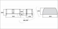 STOLIK MELICONI RTV FLAT VISION LINE 200 BLACK