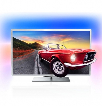 TV 46\ LED 3D Ambilight Philips 46PFL9707S/12 (DVB-T, 1200Hz, Smart TV, 2 pary okularów, USB multi)