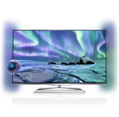 TV 50 LED 3D Ambilight Philips 50PFL5008K/12 (DVB-T, 300Hz, Smart TV, 2 pary okularów, USB multi, W