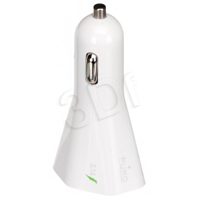 PURO CAR CHARGER - ŁADOWARK iPAD + USB (BIAŁY)