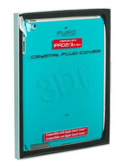 PURO CRYSTAL FLUO COVER NEW IPAD NIEBIESKI