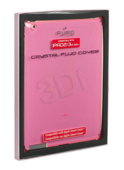 PURO CRYSTAL FLUO COVER NEW IPAD RÓŻOWY