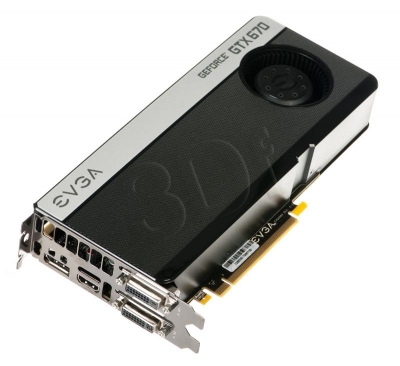 EVGA GeForce GTX670 4096MB DDR5/256bit DVI/HDMI/DP PCI-E (1046/6208) (wer. OC - SC - SuperClocked)