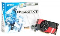 MSI GeForce GTX 550Ti 1024MB DDR5/192bit DVI/HDMI PCI-E (950/4300) (wer. OC - Over Clock)