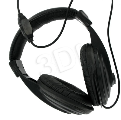 SŁUCHAWKI STEREO Z NAUSZNIKAMI CZARNE, 6M (WYPRZED)