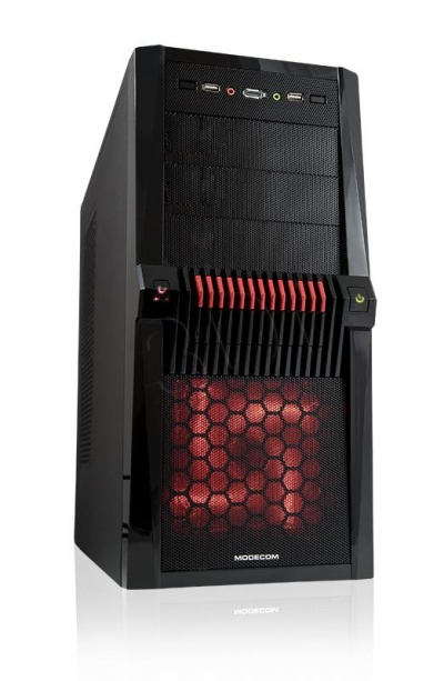 OBUDOWA MODECOM BULDOZER BLACK RED LED FAN (WYPRZ)