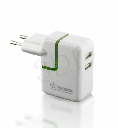 Ładowarka sieciowa PENTAGRAM Infinity 2xUSB