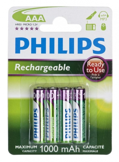 Akumulator Philips R03B4RTU10/10 AAA 1000mAh 4 szt.