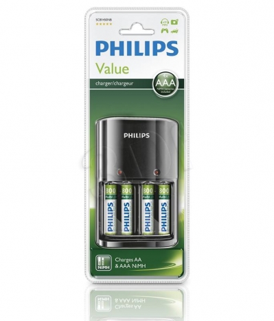 Philips ŁADOWARKA AA/AAA +4AKU AAA 800mAh SCB1450NB